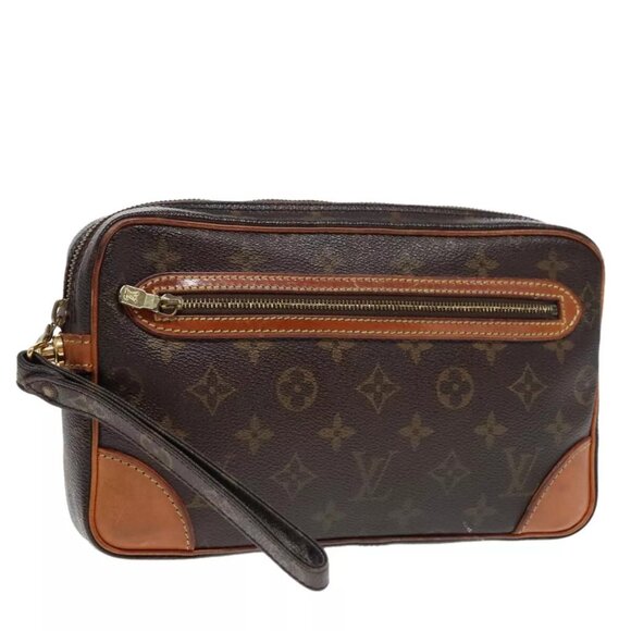 LOUIS VUITTON Monogram Marly Dragonne GM Clutch Bag M51825 LV Auth 88932 - Picture 1 of 16